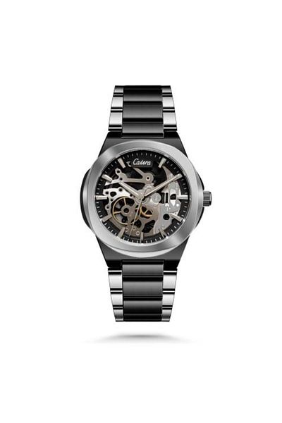 catera Men's Silver Open Dial Watch