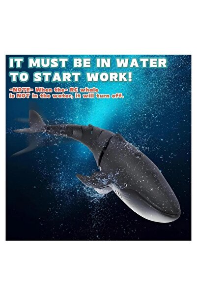 Online Uzaktan Kumandalı 38 cm Yüzen Su Püskürten Şarjlı Balina Su Geçirmez K...