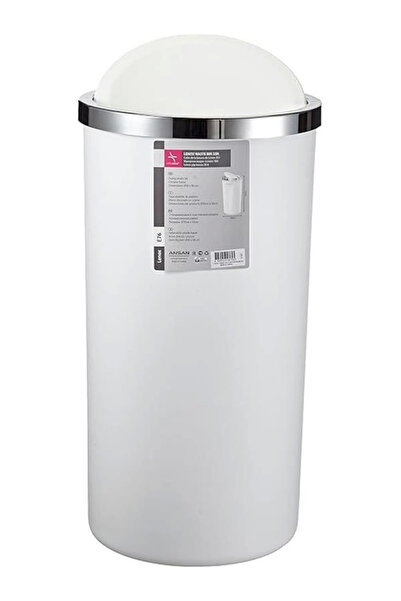 AyrStore M-E76-01 Lenox 35 lt Çöp Kovası, Beyaz