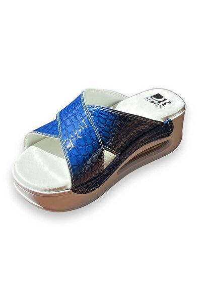 DRMOON Sandale ortopedice cu barete, femei, albastru