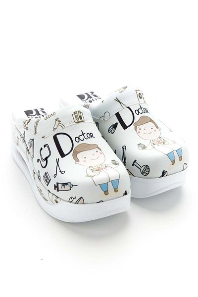 DRMOON White orthopedic medical clogs for women - Airmax Doctor White