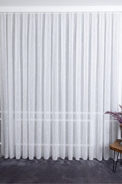 Payidar Keten Deniz Gri 1/3 Sık Pileli Ütü İstemez Kırışmaz Yeni Sezon Salon Oda Tül Perdesi