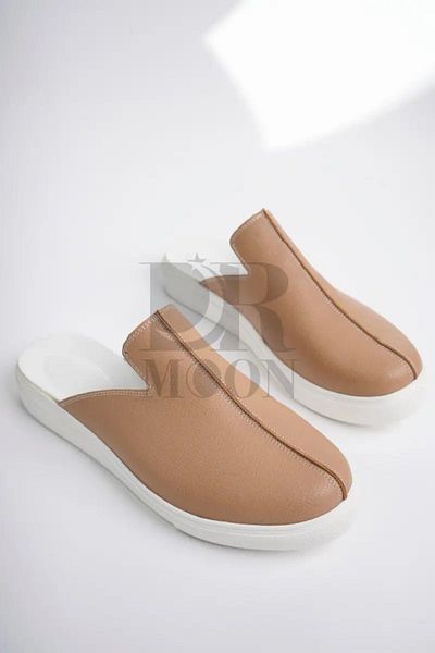 DRMOON Orthopedic Clogs, Cream / Beige, Men - Comfort Flexi Model