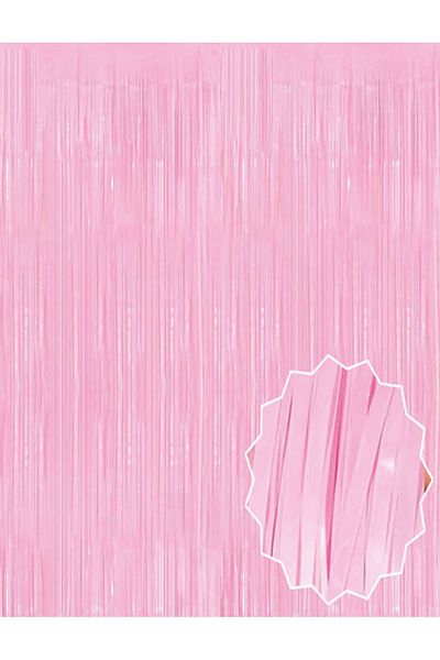 ReilaToys Soft Pink Tassel Door Curtain - Party, Baby Shower, Gender Party 1X2 m
