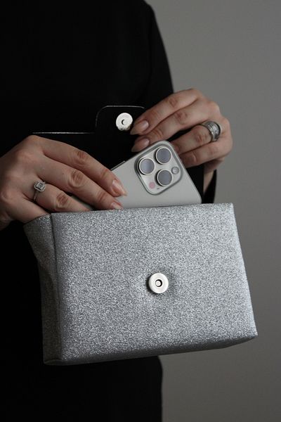 Mimoza Women's Evening Dress Bag - Evening Dress Bag with Crystal Stone Buckle