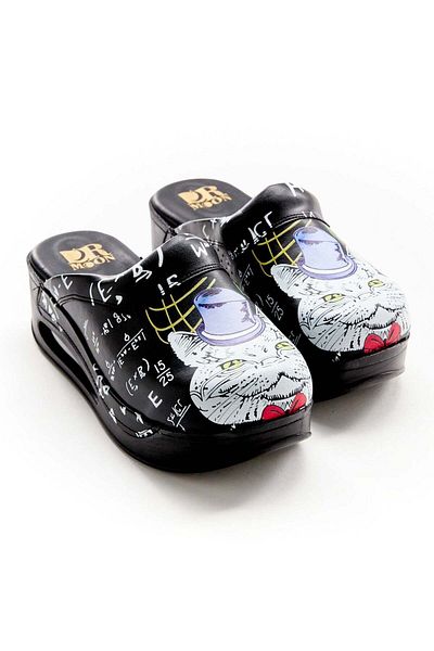 DRMOON Black orthopedic medical clogs for women Airmax Cat