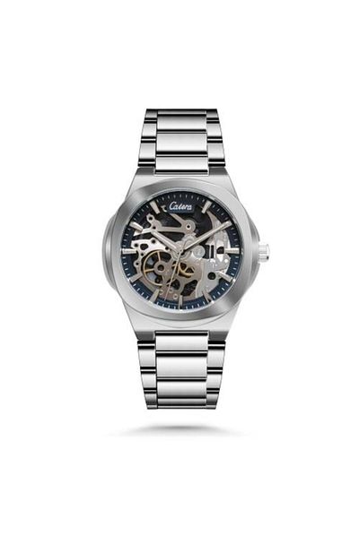 catera Men's Silver Open Dial Watch