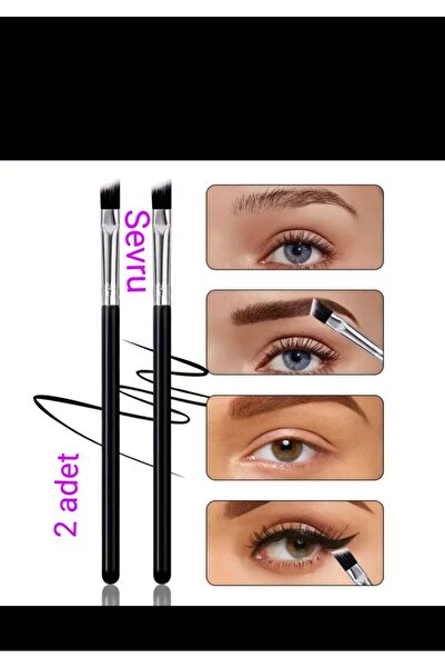 SEVRU Profesyonel Eyeliner Makyaj Fırçası Ultra-İnce Düz Eyeliner Çekme Apara...