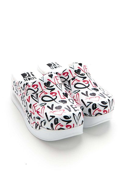 DRMOON Women's White Orthopedic Medical Clogs Airmax Love