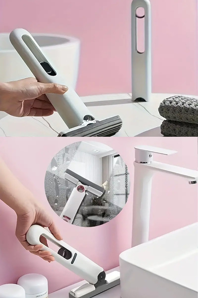 Mariva home Taşınabilir Mini Mop Temizlik Paspası 180 Derece Döner Tezgah Pen...