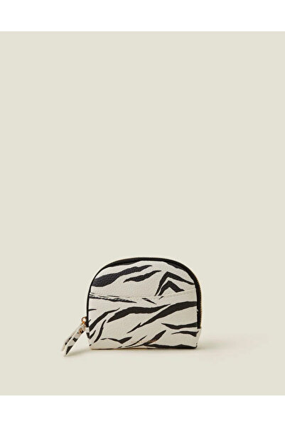 Accessorize ZEBRA PRINT COIN PURSE Black White