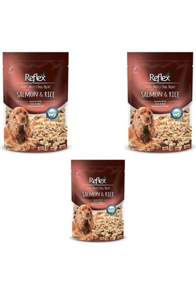 Reflex Semi-Moist Somonlu ve Pirinçli Yarı Yumuşak Köpek Ödül Maması 150GR x ...