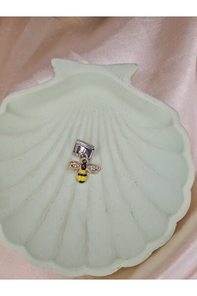 ZEYM COLLECTION Çelik Zirkon Taşlı Arı Figürlü Charm – Bileklik ve Kolye Uyumlu