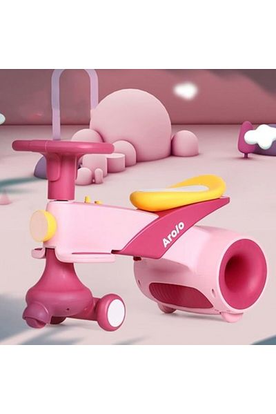 Kardett Pink Balance Bike with Sound and Light, Kids Car