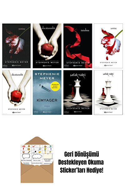 Epsilon Yayınevi Stephenie Meyer 8 Kitap Seti + Okuma Sticker'ları