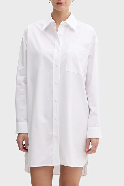 Calvin Klein Pamuklu Oversize Fit Cepli Mini Gömlek Elbise LV047C022GYAA ELBİSE LV047C022G YAA
