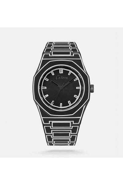 catera Men's watch with black carbon strap