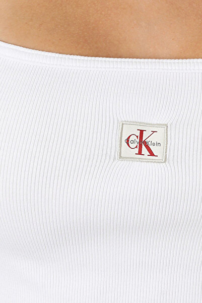 Calvin Klein Pamuklu Slim Fit Kare Yaka Logolu Top LV047C908GYAA TOP LV047C908G YAA