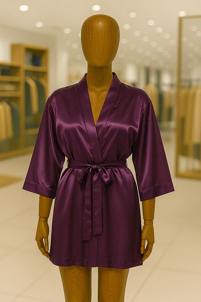 Loule Women's Clothing Belted Satin Nightdress Ol.N1.I0.002