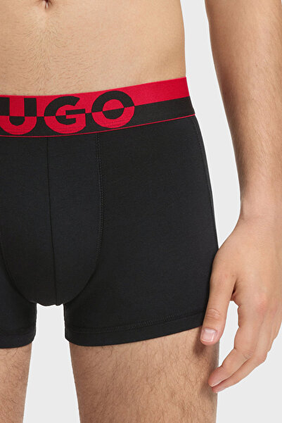 HUGO Logolu Streç Pamuklu 3 Pack Boxer Erkek BOXER 50545667 001