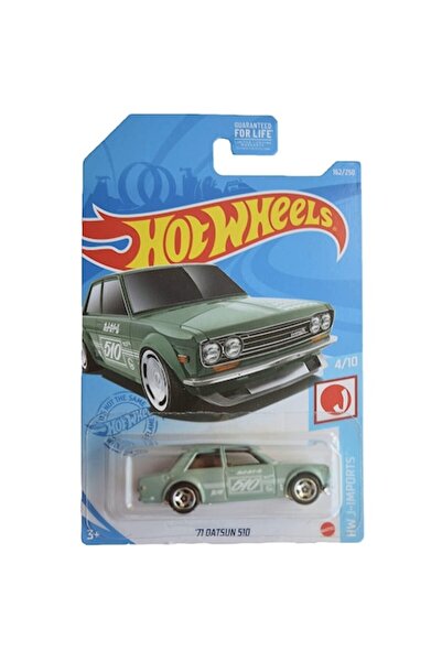 HOT WHEELS Masinuta metalica Hot Wheels '71 Datsun 510, Colectia HW J-Imports - Editia 2021, Verde, 1:64