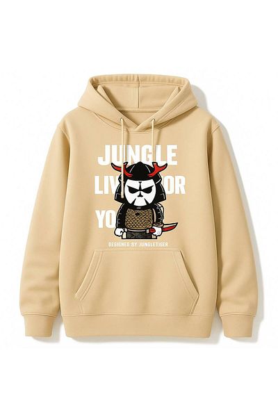 CLASSY.MODA Samurai Printed Hooded Sweatshirt