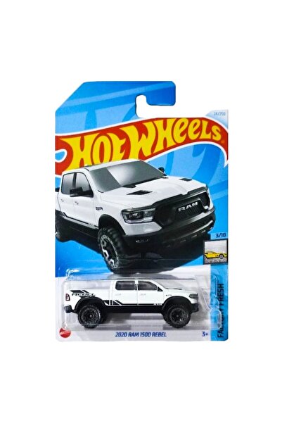 HOT WHEELS Masinuta metalica Hot Wheels, 2020 RAM 1500 Rebel, 1:64, Alb