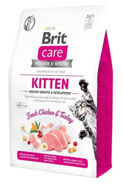 Brit Care Hypo-Allergenic Tavuklu ve Hindili Tahılsız Yavru Kedi Maması 2 Kg