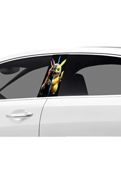 Çağlayan Reklam Araç Kapı Direk Kaplama Folyosu Pikachu Desenli (SAĞ SOL TAKI...