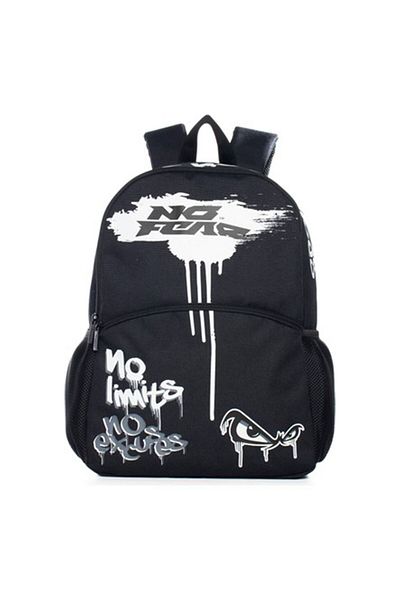 No Fear I Didn'T Choose No Fear School Bag 03549 Black No Limits Three Compartments