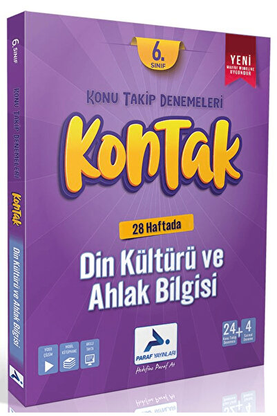 paraf yayınları 6. Sınıf Kontak Din Kültürü ve Ahlak Bilgisi Konu Takip Denem...