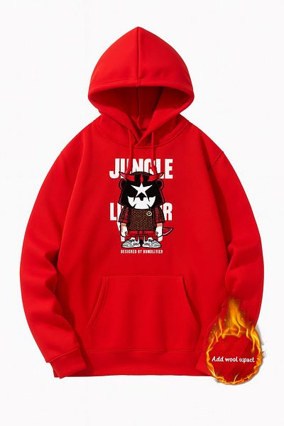 CLASSY.MODA Samurai Printed Hooded Sweatshirt
