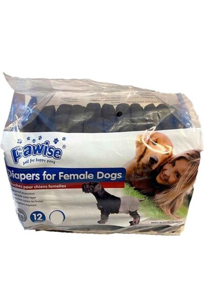 Pawise Erkek Köpek Çiş Bezi Siyah M 12 Adet