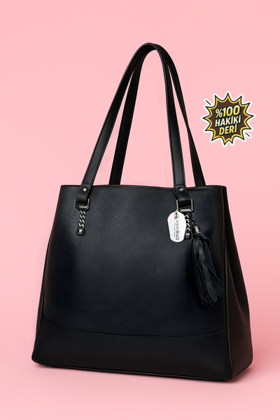 westbag Жіноча чорна шкіряна сумка з двома відділеннями, з пряжкою, для руки та плеча