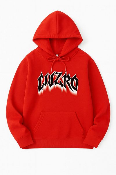 CLASSY.MODA Graffiti Text Printed Hooded Sweatshirt