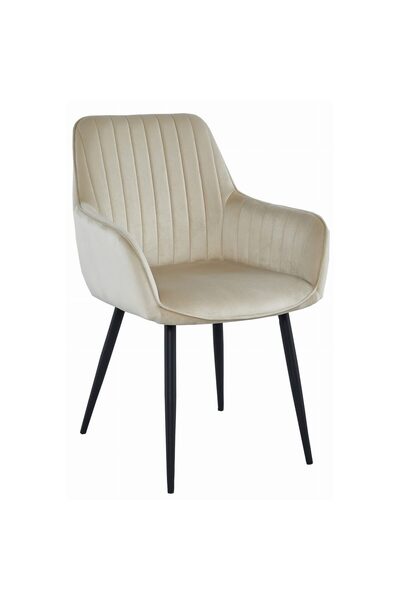 Mercaton Kitchen/living room chair, Mercaton, Solden, velvet, metal, beige an...