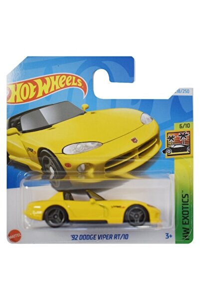 HOT WHEELS Diecast Car, '92 Dodge Viper RT/10, Yellow, 1:64