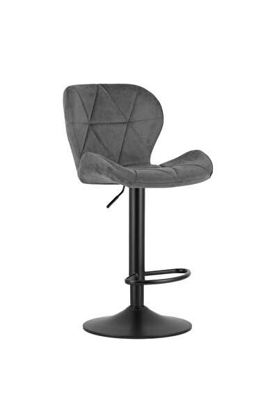 Mercaton Kitchen/bar chair, Mercaton, West, swivel, velvet, gray and black, 4...