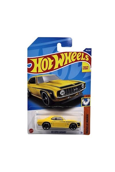 HOT WHEELS Masinuta Metalica Hot Wheels, 1969 Copo Camaro, Galben, 1:64
