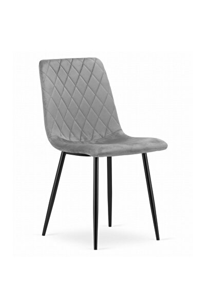 Mercaton Scaun bucatarie/living, Mercaton, Turin, catifea, metal, argintiu si...