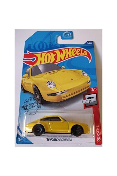 HOT WHEELS Masinuta metalica Hot Wheels, '96 Porsche Carrera, Colectia 2020, Galben, 1:64
