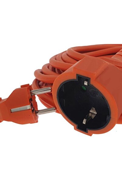 Mercaton Prelungitor cu Fisa, Pentru Exterior, IP 20, 250 V, 3 × 1 mm², 30 m, Portocaliu