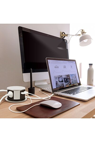 Mercaton Distribuitor 3 prize incorporabil cu protectie pentru copii si 2 Prize USB, Carcasa metalic