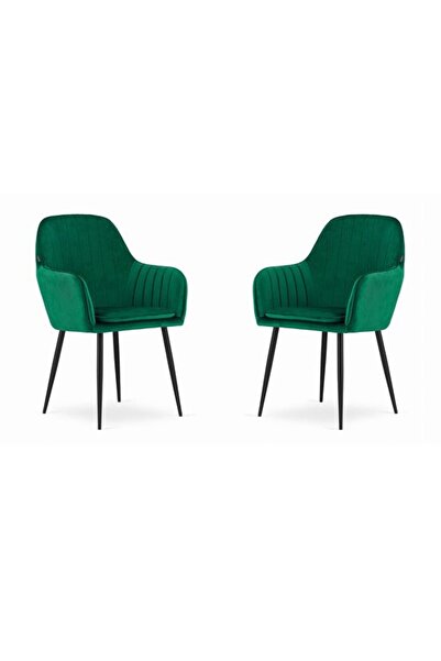 Mercaton Set de 2 scaune de bucătărie/living, Mercaton, Lugo, catifea, metal,...