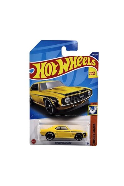 HOT WHEELS Masinuta Metalica Hot Wheels, 1969 Copo Camaro, Galben, 1:64