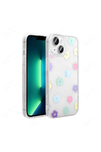 Nezih Case Apple iPhone 13 Case Transparent Figured Hard Cover