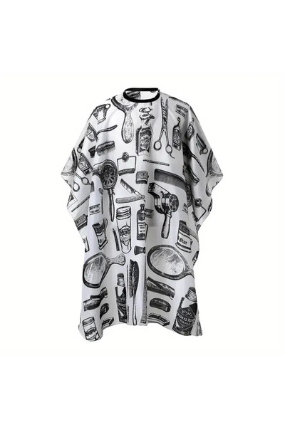 choice2 مجموعة لفافات الحلاقة W008-white، رداء قص الشعر المقاوم للماء مع فرشا...