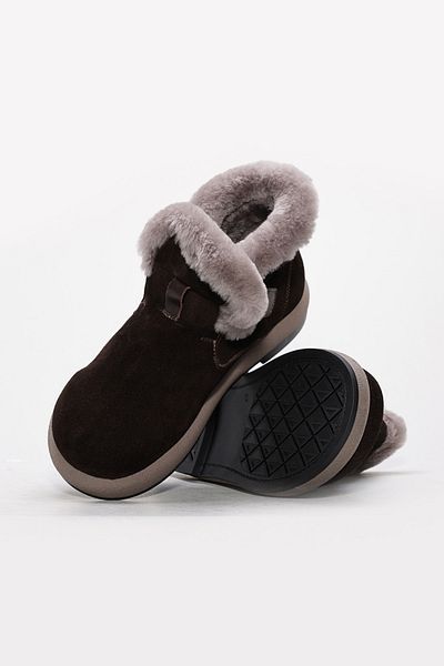 FAST STEP Genuine Leather & Fur Women's Classic Boots 710Kza2000