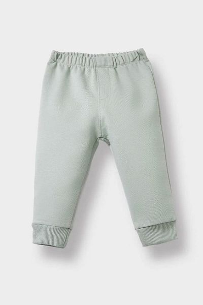 DeFacto 2-Piece Printed Sweatshirt Elastic Waist Sweatpants Khaki Baby Boy Bottom-Top Set E9261A5/Kh