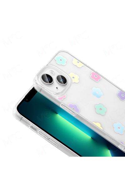 Nezih Case Apple iPhone 13 Case Transparent Figured Hard Cover